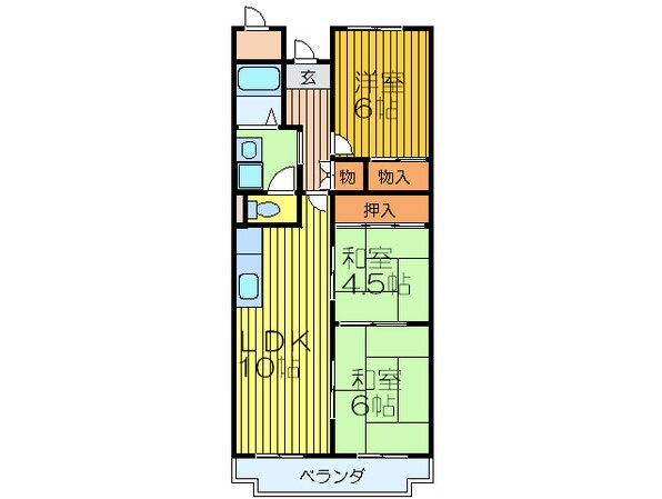 エクシ－ドハイツＫＡＮＮＯの物件間取画像